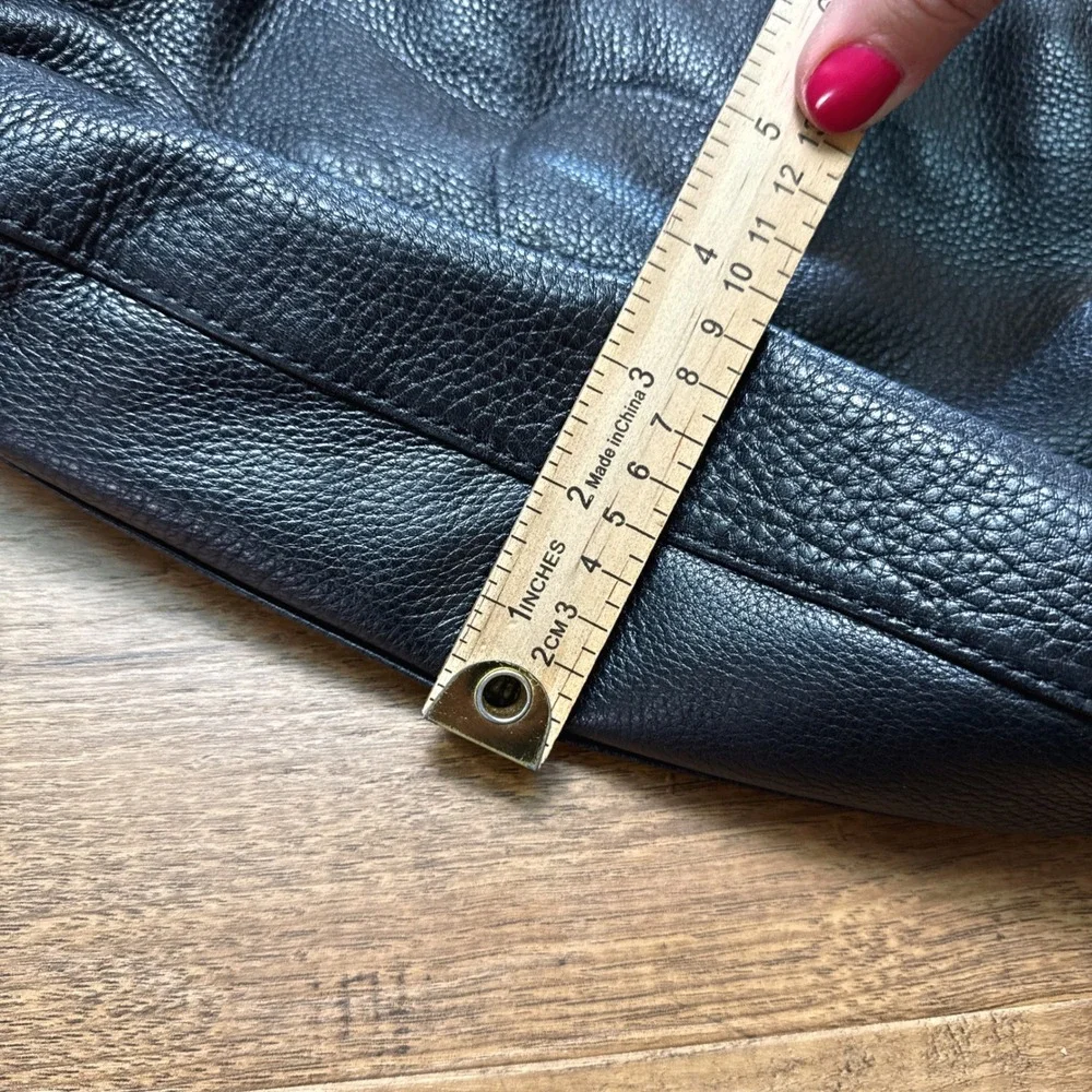 MICHAEL KORS Bedford Pebbled‎ Black Leather Large Bag Satchel Tote NO STRAP